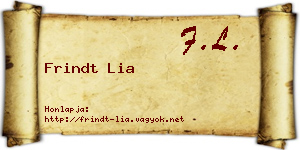 Frindt Lia névjegykártya